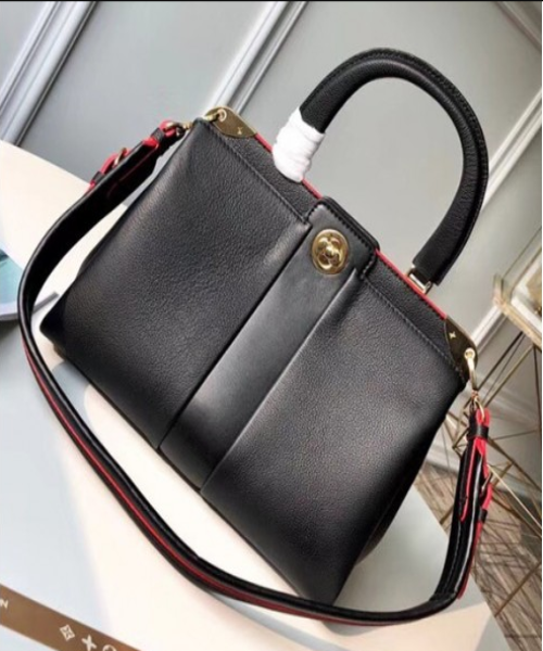 LV Astrid Veau Nuage Leather Noir Handbag - Luxury Designer Crossbody Bag for Women | Perfect for Work, Travel & Evening Events