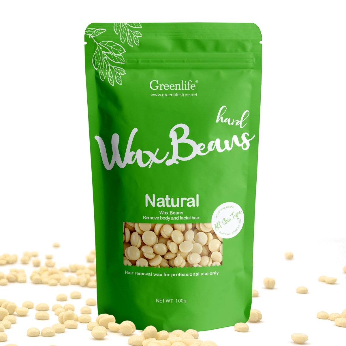 Premium Hard Wax Beans for Hair Removal - 100% Natural & Painless Hair Waxing at Home - Ideal for Sensitive Skin & DIY Beauty Care