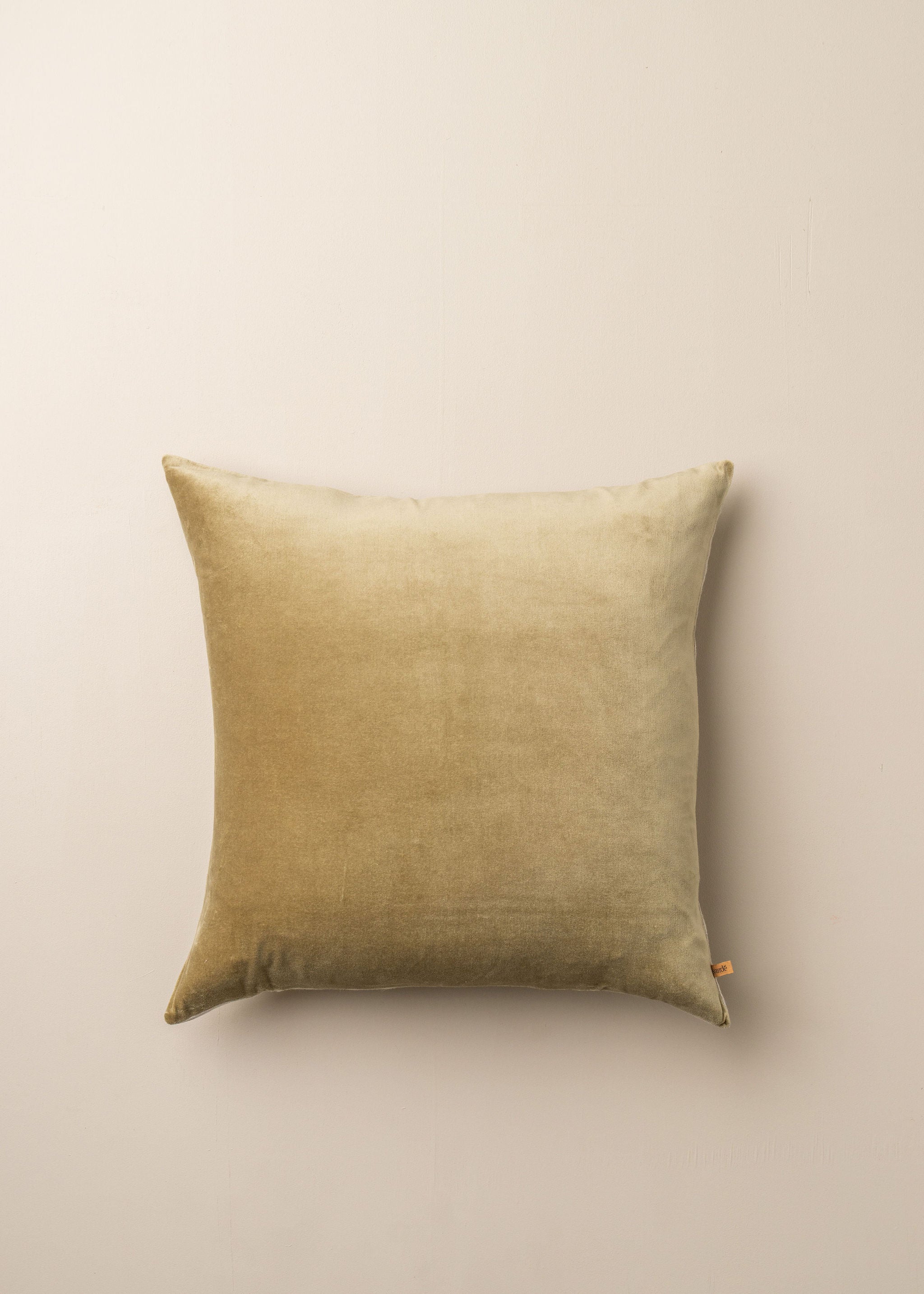 Linen Velvet Throw Pillow Cover | Olive Green Decorative Cushion for Sofa, Bed & Home Decor