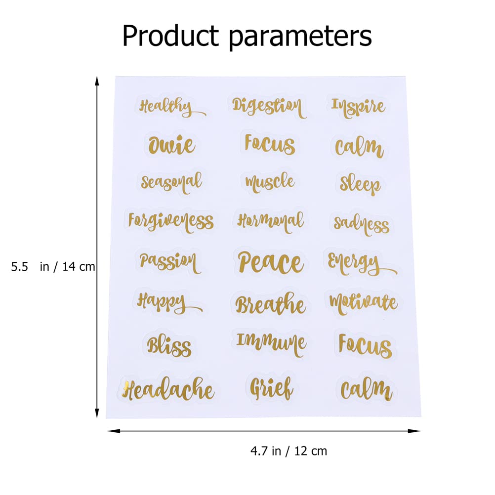 6 Sheets Waterproof Essential Oil Bottle Labels - DIY Letter Stickers for Roller Bottles, Perfumes & Envelopes - Perfect for Aromatherapy, Gift Wrapping & Handmade Crafts