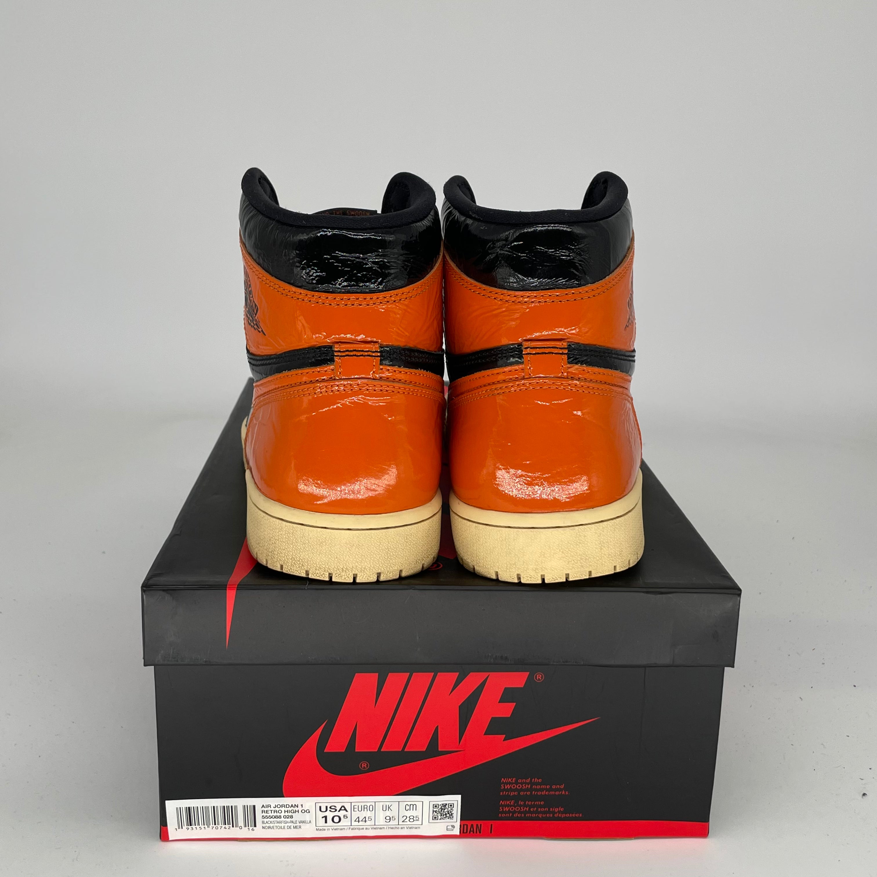AIR JORDAN 1 SHATTERED BACKBOARD 3.0 Retro High OG Basketball Shoes - Men's Size 10.5 (555088-028) - Authentic Sneakers for Streetwear, Basketball & Collectors