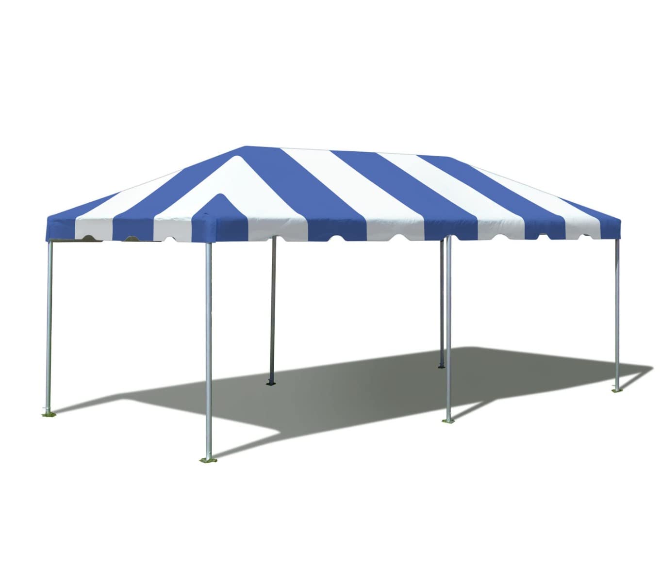 10' x 20' Heavy Duty Waterproof Canopy Tent - Blue & White Commercial Party Tent for 16-40 People | Indoor & Outdoor Use for Weddings, Events, Markets & Backyard Gatherings | Durable Vinyl Shelter for Vendors, Picnics & Camping