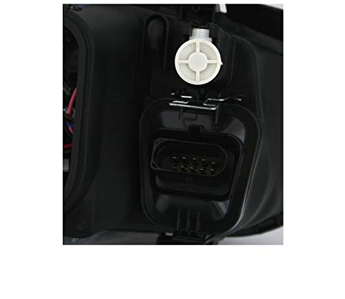 Volkswagen Golf 4 Headlight Assembly - TFL Driver & Passenger Side Set - Black Projector Headlights (LHD) - Compatible with 1997-2003 Models (VP1648) - Perfect for Night Driving & Car Upgrades