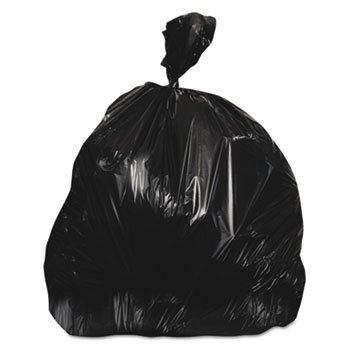 Heritage Products High-Density Coreless Can Liners - 60 Gallon, 22 Micron, 38 x 60 Inches, Black (150 Count per Carton) - Heavy Duty Trash Bags for Commercial & Industrial Use