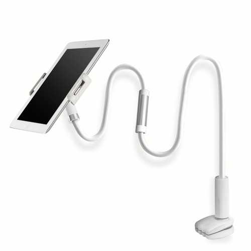 BUBM 1M Flexible Long Arm Metal Clip Holder Stand for 8-10.1 Inch Tablets - Adjustable Lazy Bracket for Bed, Sofa & Office Use