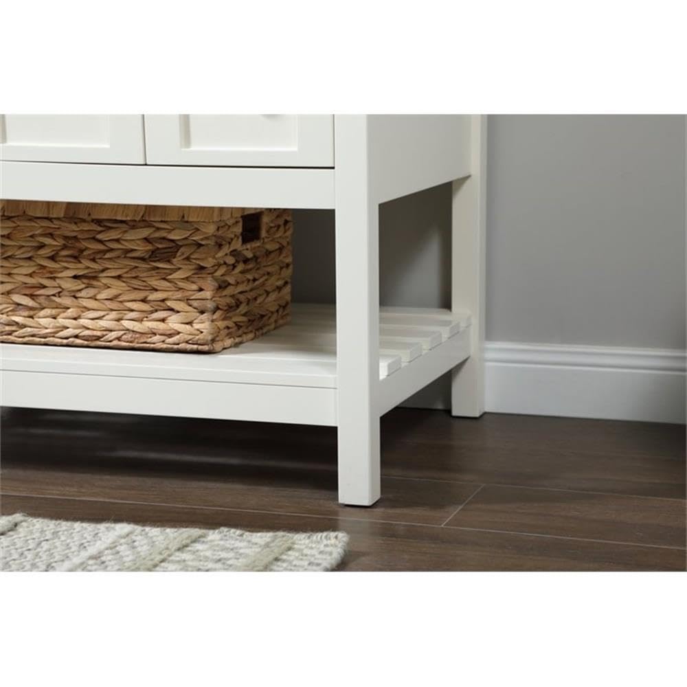 32 Inch Single Bathroom Vanity Cabinet with Sink - Elegant White Finish for Modern Bathroom & Powder Room Makeover