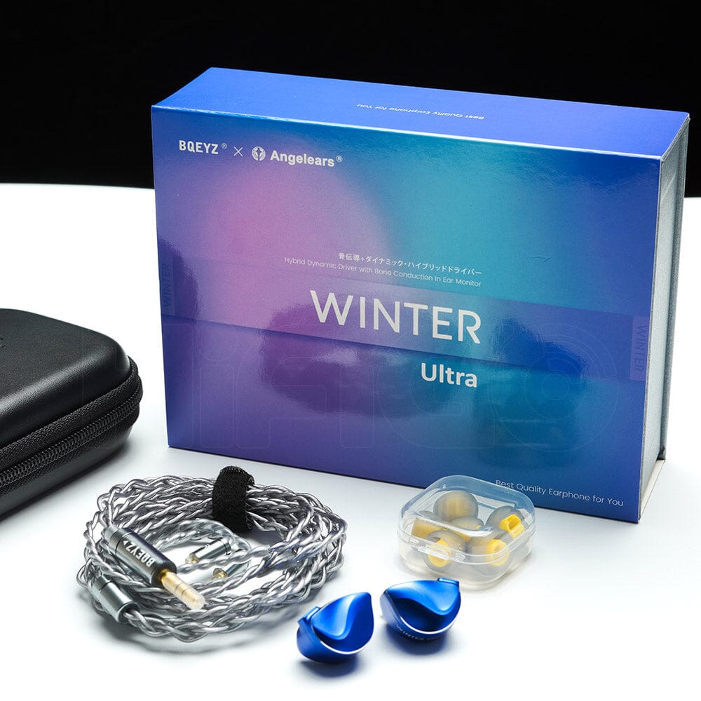 BQEYZ Winter Ultra HiFi In-Ear Monitors with 1DD + 1BC Dynamic Driver & PZT Bone Conduction Technology - Perfect for Audiophiles, Music Lovers, and Studio Monitoring