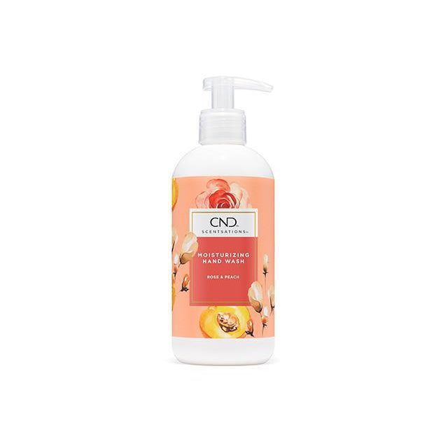 CND Scentsations Rose & Peach Scented Hand Wash - 13.2 fl oz Moisturizing Liquid Soap for Soft Skin | Perfect for Bathroom, Kitchen & Office Use