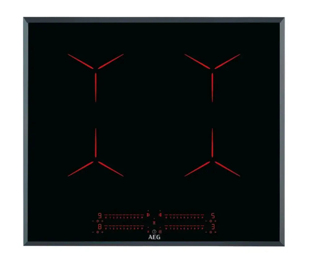 AEG IPE64551FB 60cm 4 Zone Pure Black Induction Cooktop - Fast & Efficient Electric Stove for Modern Kitchens | Perfect for Home Cooking, Baking & Entertaining