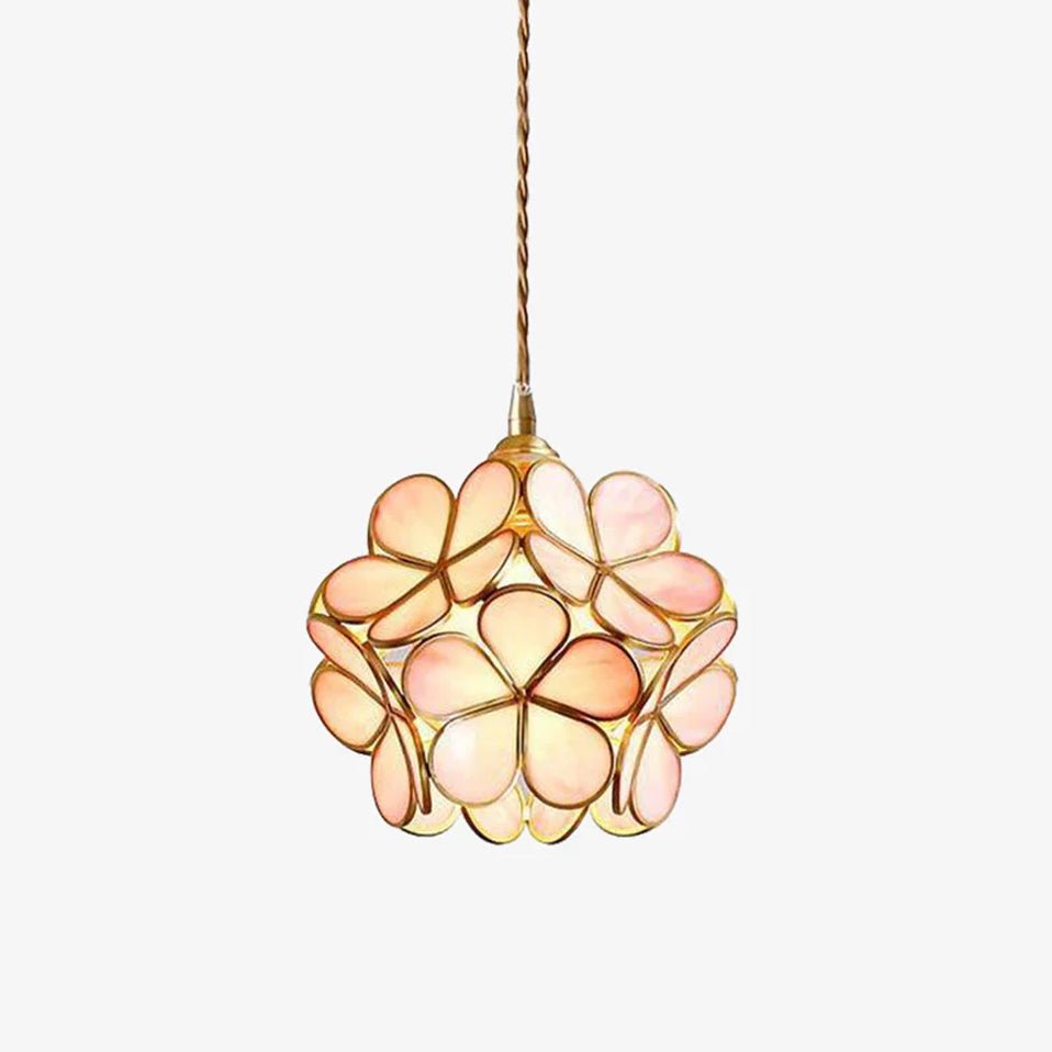 Modern Glass Petal Pendant Light - Elegant Floral Ceiling Lighting Fixture for Dining Room, Kitchen Island & Bedroom Decor