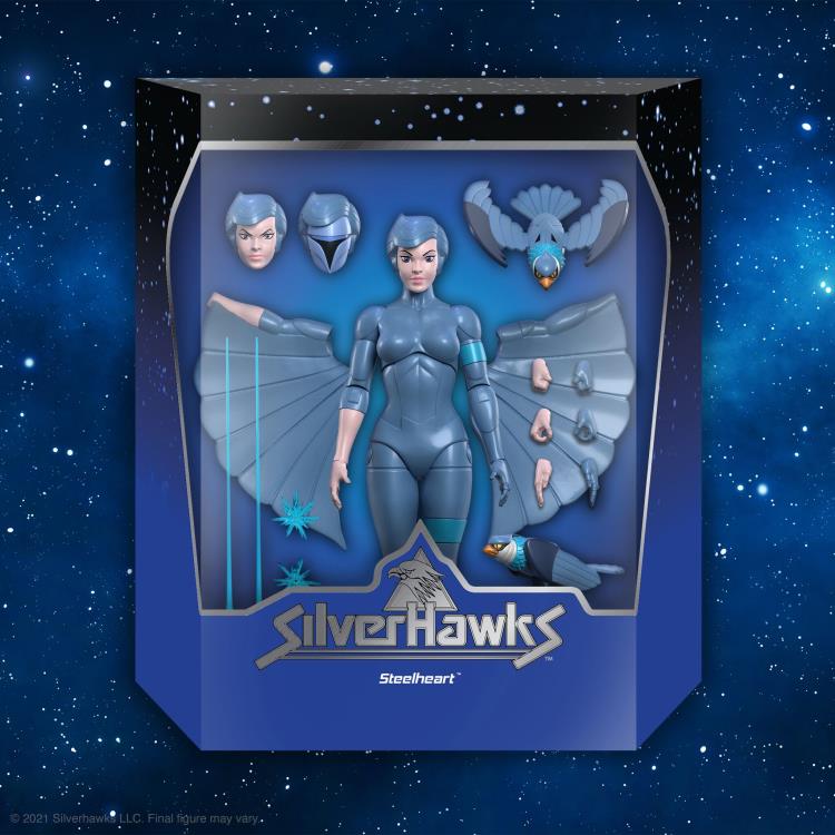 SilverHawks ULTIMATES! Steelheart Action Figure - Collectible 80s Retro Toy for Fans | Perfect for Display, Nostalgic Gift & Action Figure Collections