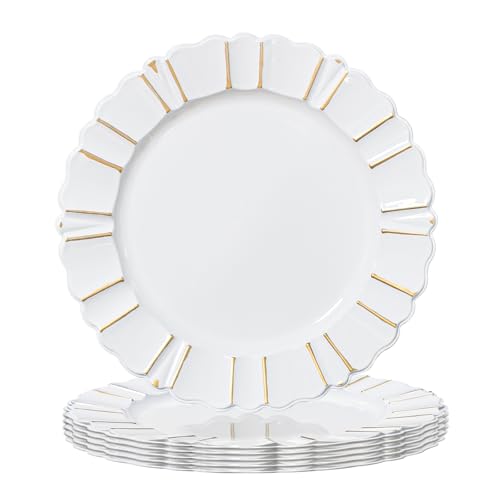 Scalloped Rim - White