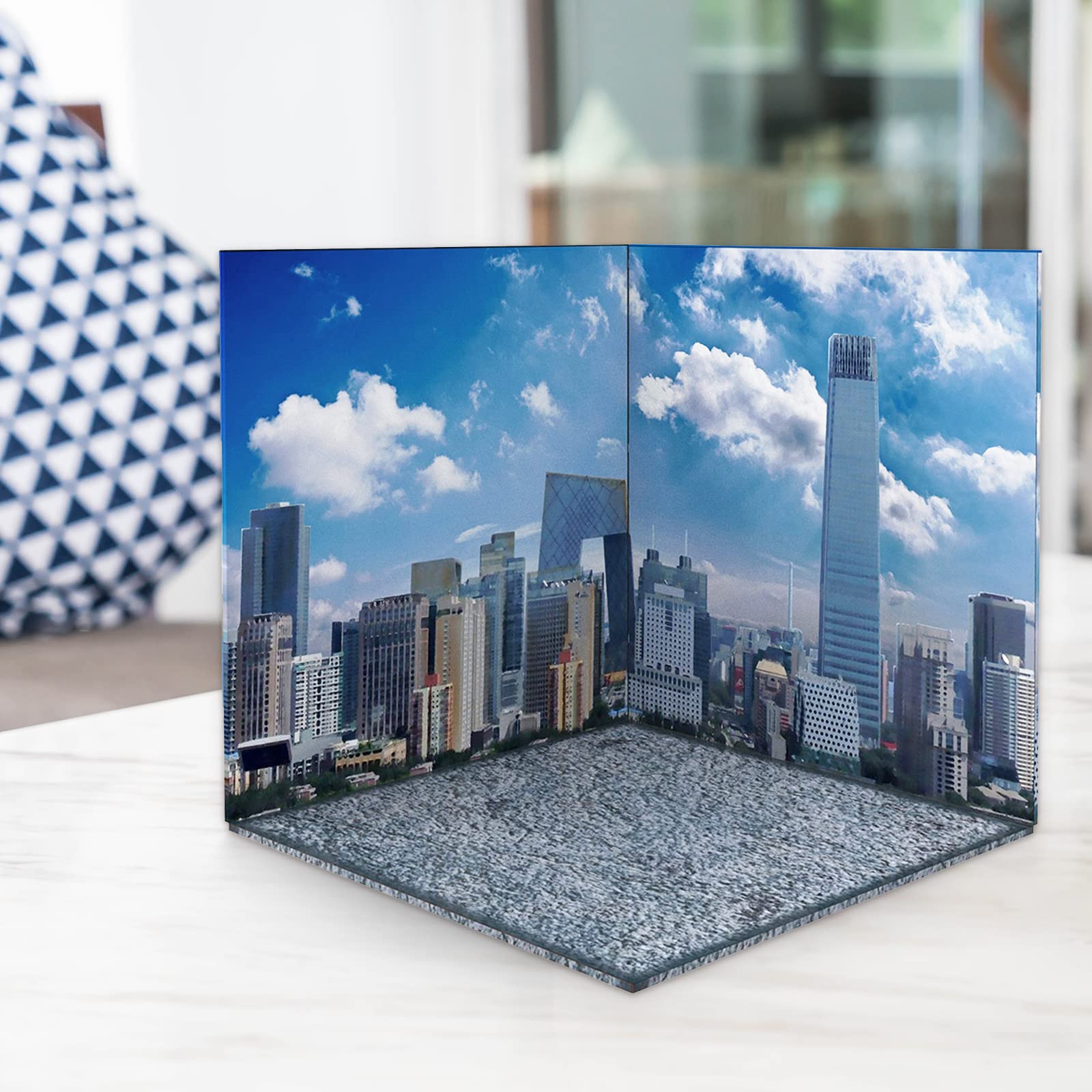 1/12 Scale Action Figure Backdrop Layout - 4-Piece Storage Background Set for Dollhouse, Diorama & Photography Scenes - Perfect for Toy Displays, Model Photography & Collectible Showcases