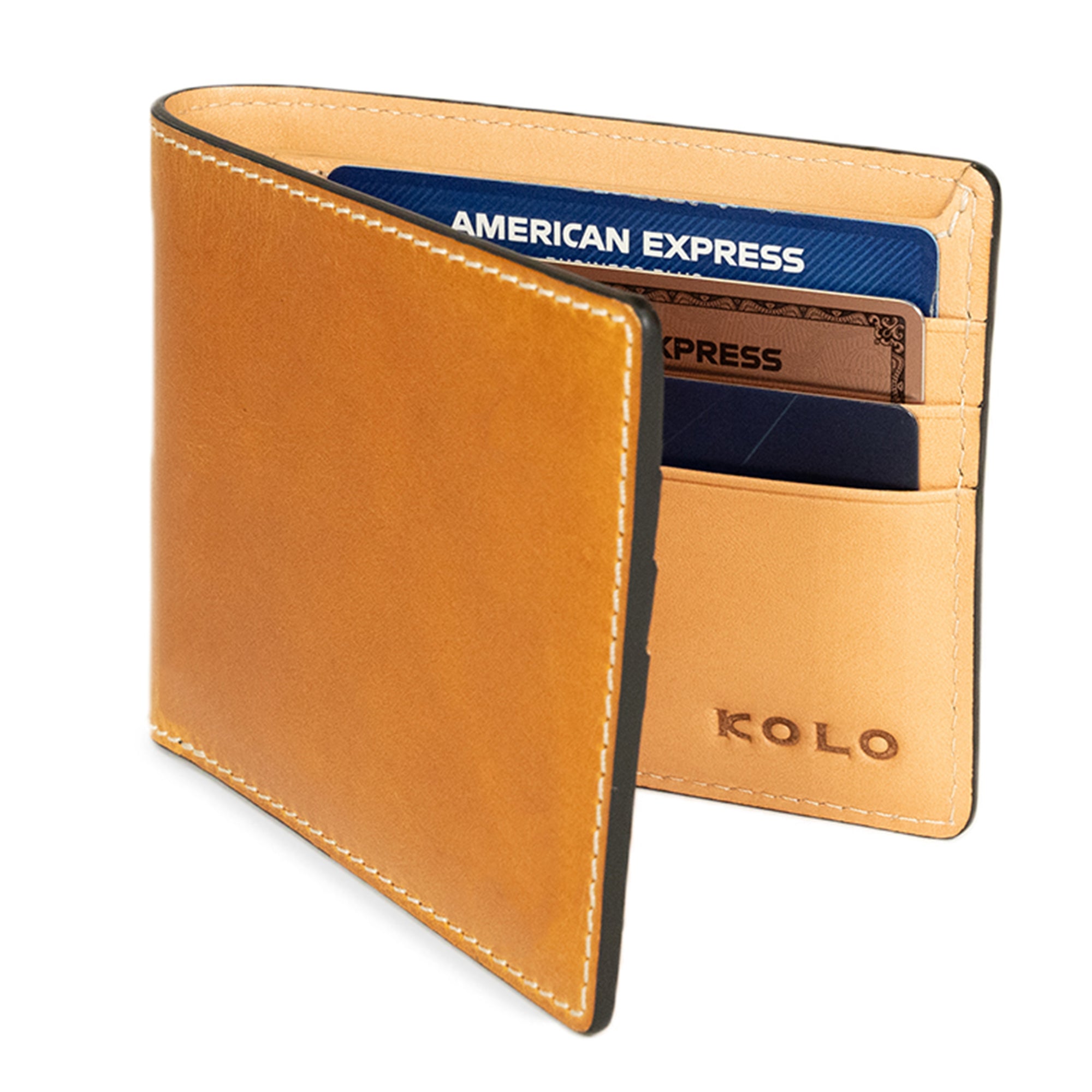 Premium Camden Bi-Fold Leather Wallet for Men - RFID Blocking & Slim Design - Perfect for Everyday Use, Travel, and Business