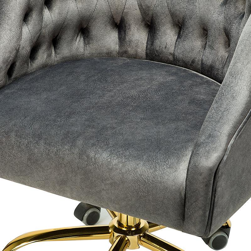 Penelope Velvet Tufted Office Chair - Ergonomic Executive Desk Chair with Lumbar Support - Perfect for Home Office, Gaming & Workspace Comfort