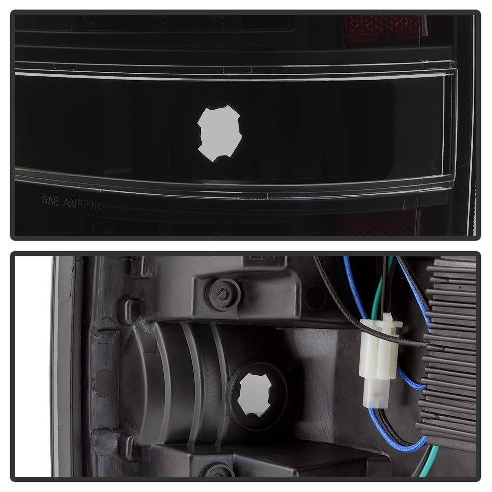 ACANII LED Tail Lights for 2009-2014 Ford F150 - Black Smoke Style Brake Lamps (Driver & Passenger Side) - Upgrade Your Truck's Rear Lighting for Better Visibility and Style