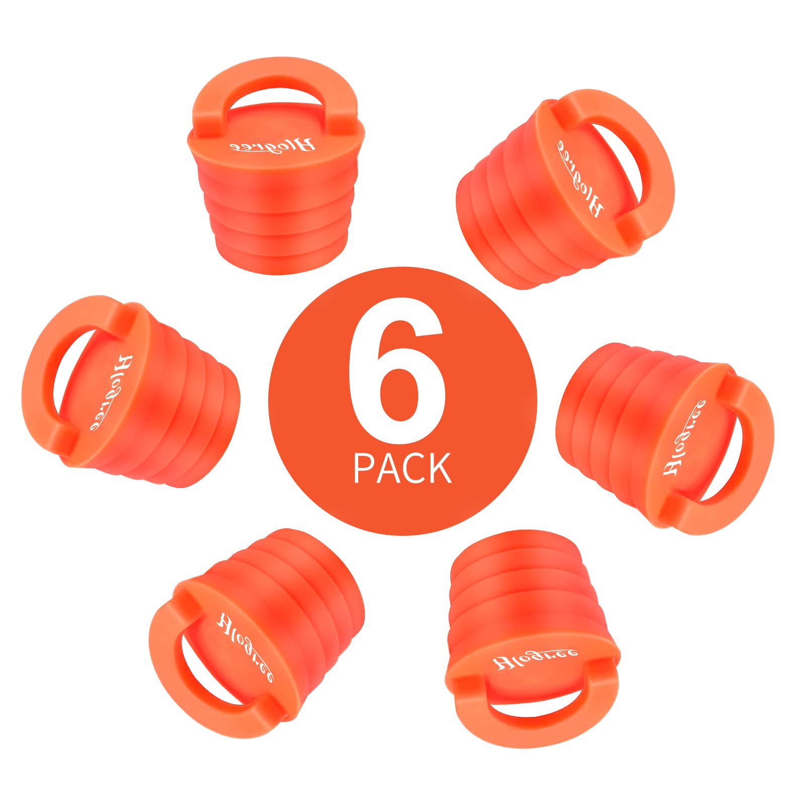HLOGREE 6PCs Silicone Kayak Scupper Plugs - Universal Fit for Sit-On-Top Kayaks, Lifetime Warranty, Drain Stoppers & Replacement Parts - Perfect for Kayaking, Fishing, and Water Sports Adventures