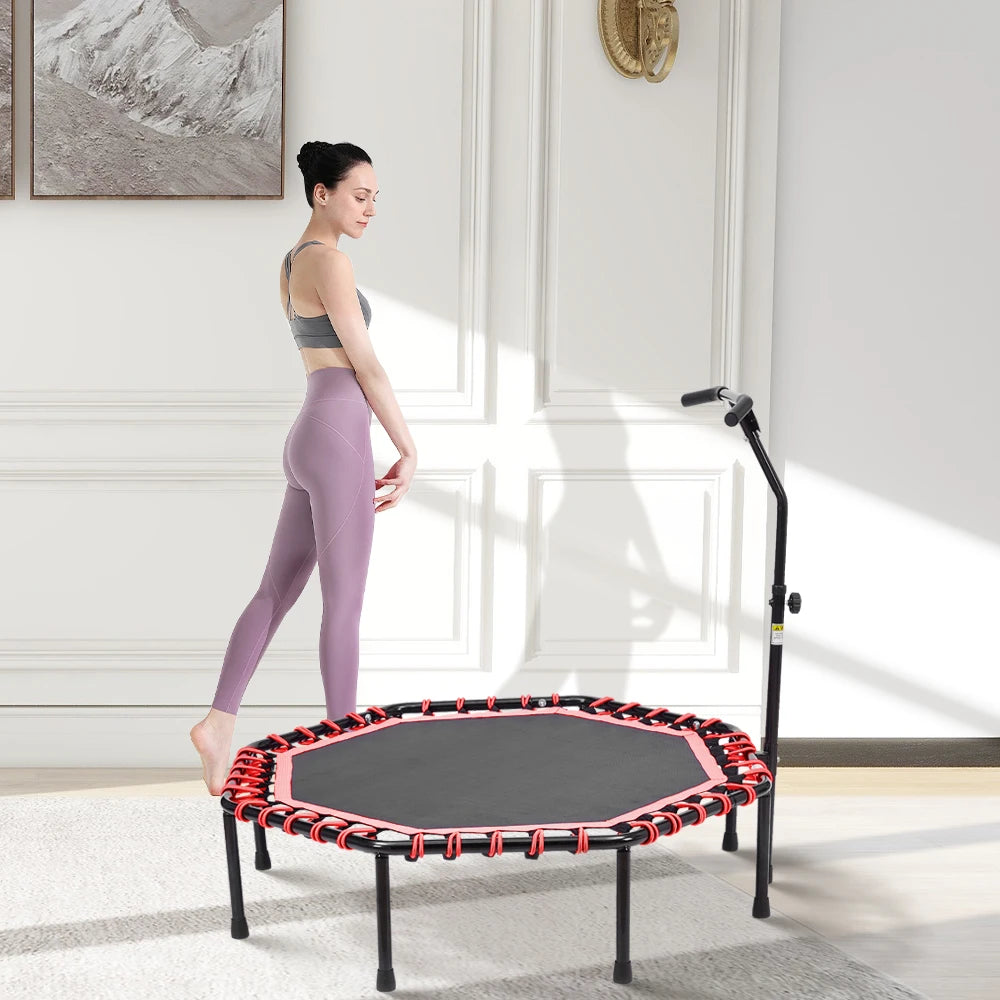 Best Mini Trampoline for Adults & Kids - Indoor/Outdoor Bungee Jumping Fitness Rebounder for Home Gym & Backyard Fun