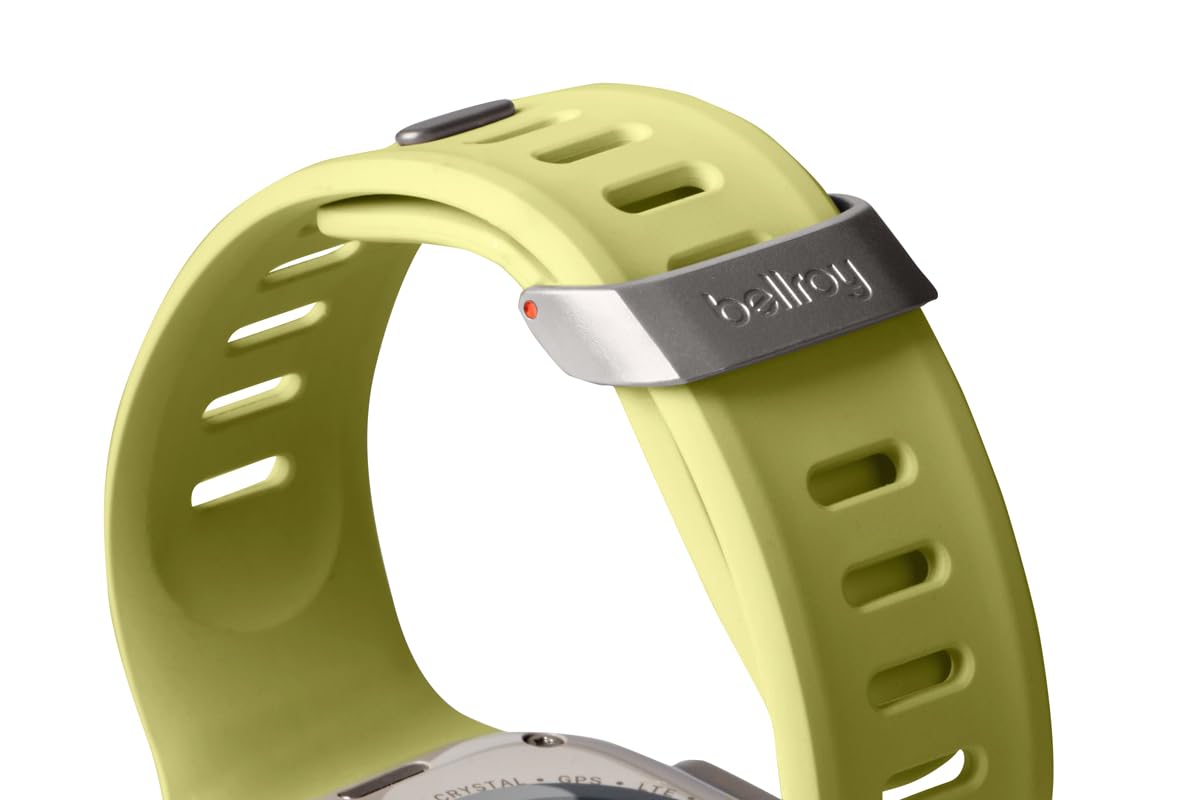 Bellroy Venture Watch Strap Large - Premium Leather Apple Watch Band Compatible with 42mm 49mm Series 1-9 & Ultra | Citrus Color | Perfect for Outdoor Adventures, Workouts & Everyday Wear