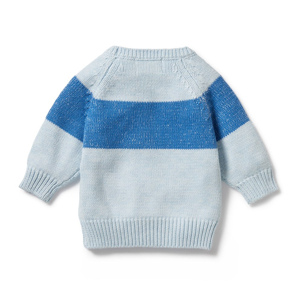 Bluebell Knitted Stripe Jumper Women's Casual Sweater - Cozy Winter Pullover for Outfits, Office & Weekend Wear