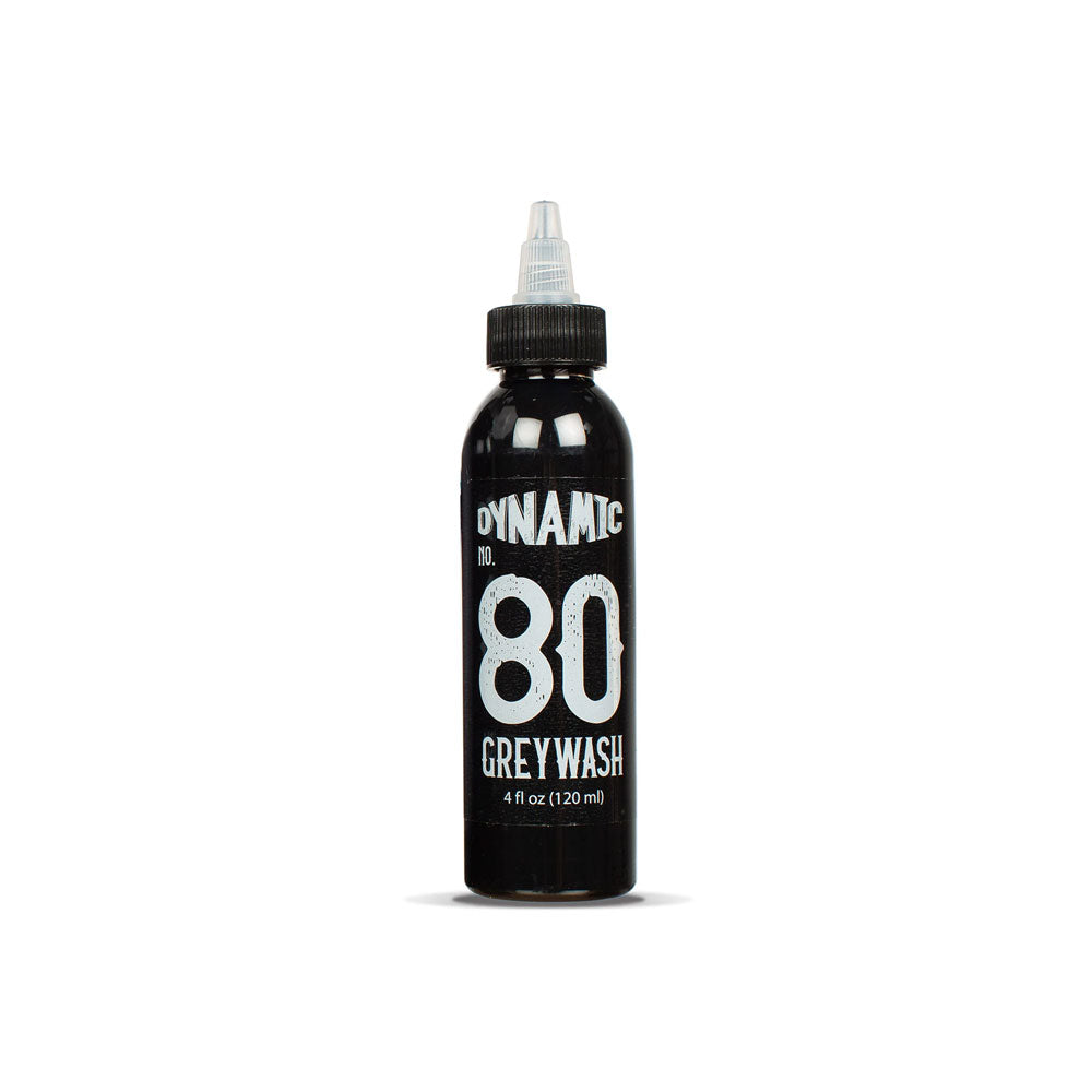 Premium Dynamic Greywash #80 Tattoo Ink - Professional Tattoo Artist Supplies for Realism & Shading - Choose Your Size (1oz/4oz/8oz) - Perfect for Black & Grey Tattoos, Portrait Work, and Fine Detail Shading
