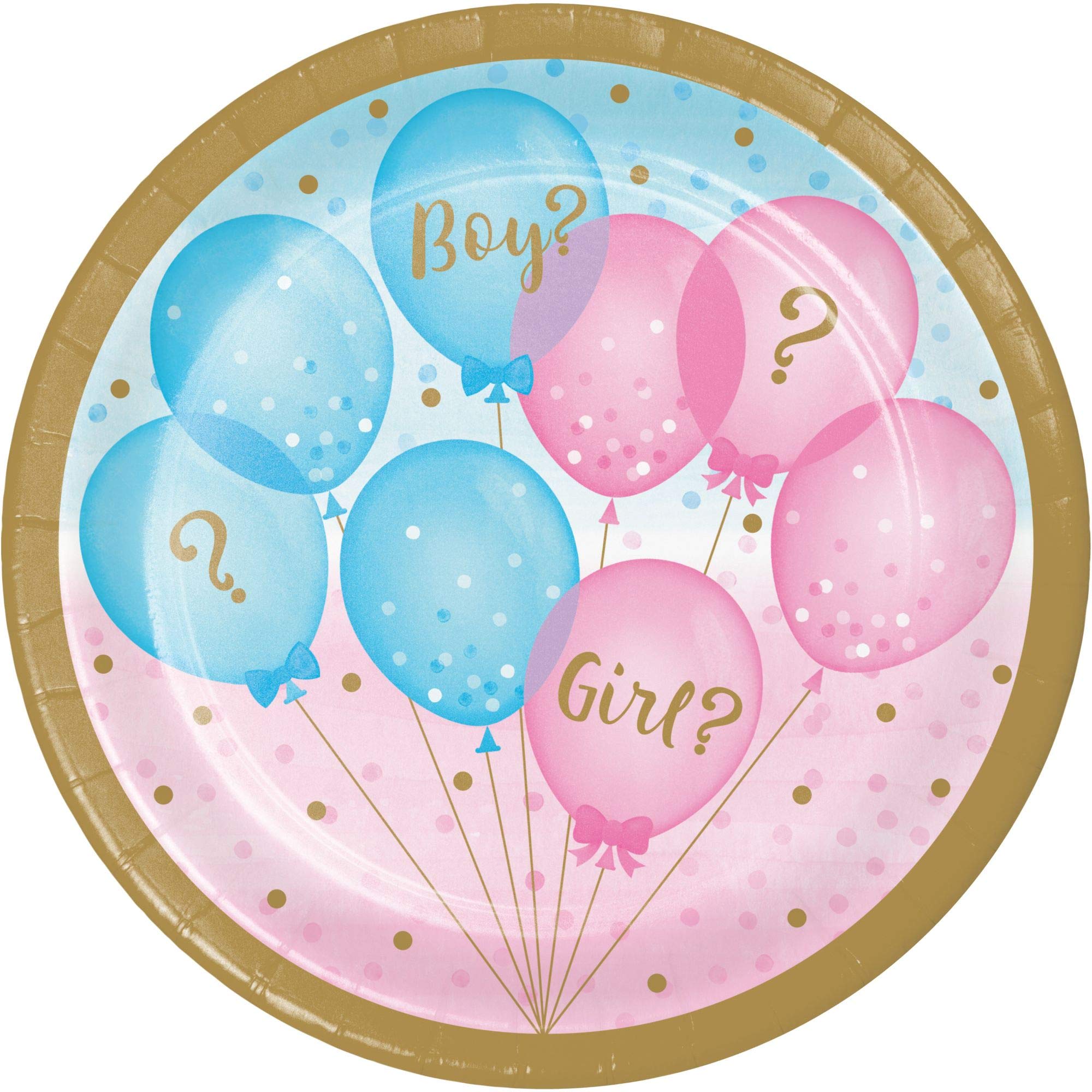 96-Pack Pink & Blue Gender Reveal Balloons & 7