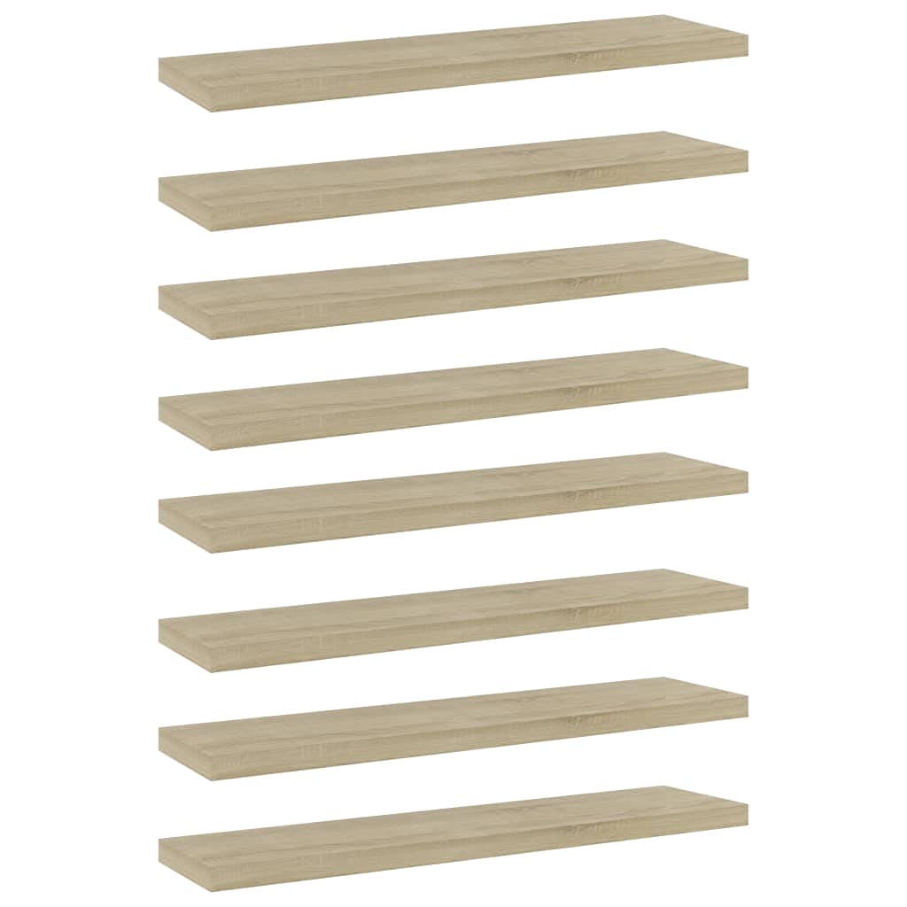 Modern Simple Wall Storage Shelves 8-Pack - Sonoma Oak 15.7