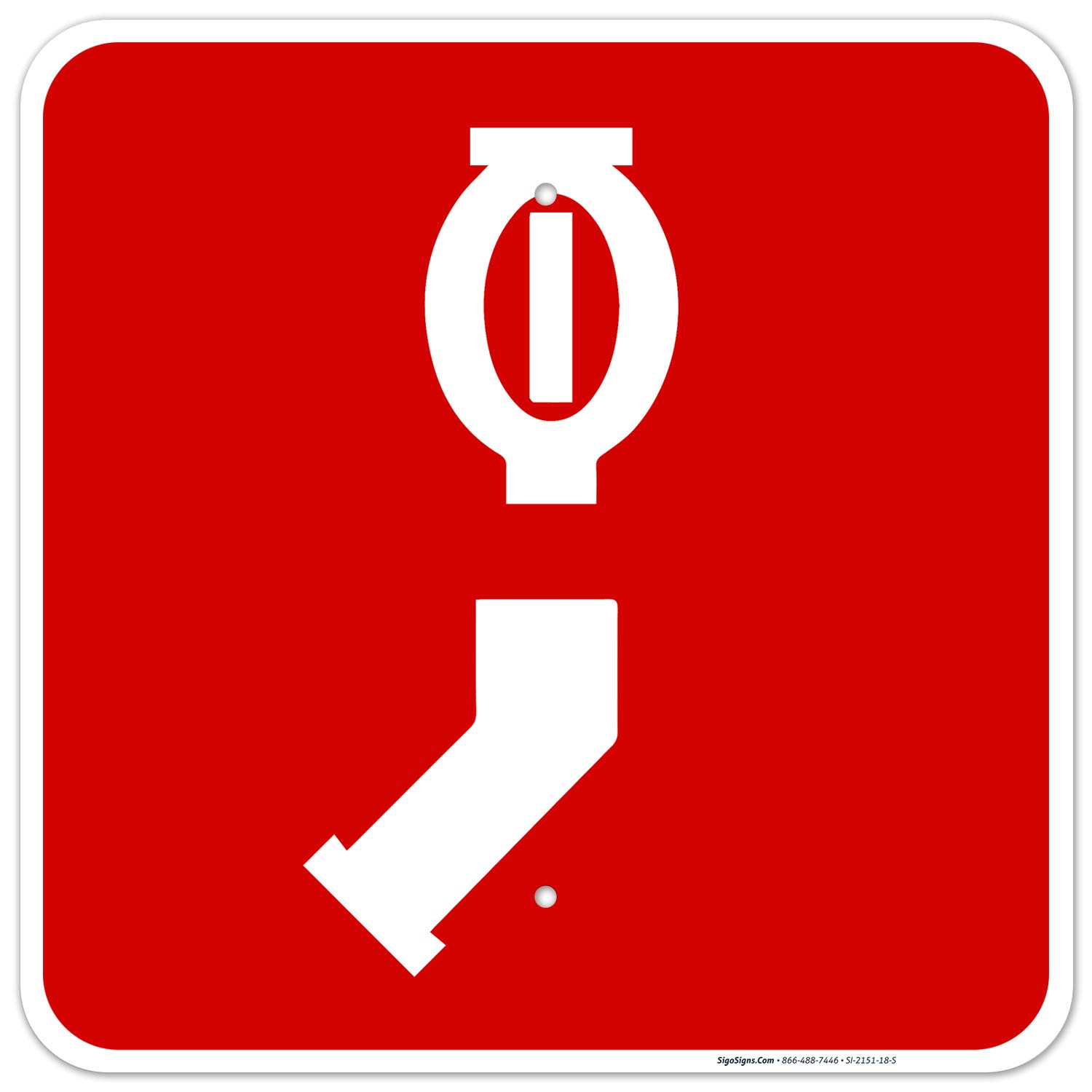 Single Automatic Sprinkler Connection Sign - 18x18 Inch Rustproof Aluminum Sign for Indoor/Outdoor Use | Fade-Resistant .063 Aluminum with Easy Mounting | Made in USA | Perfect for Fire Safety, Sprinkler System Identification & Building Compliance
