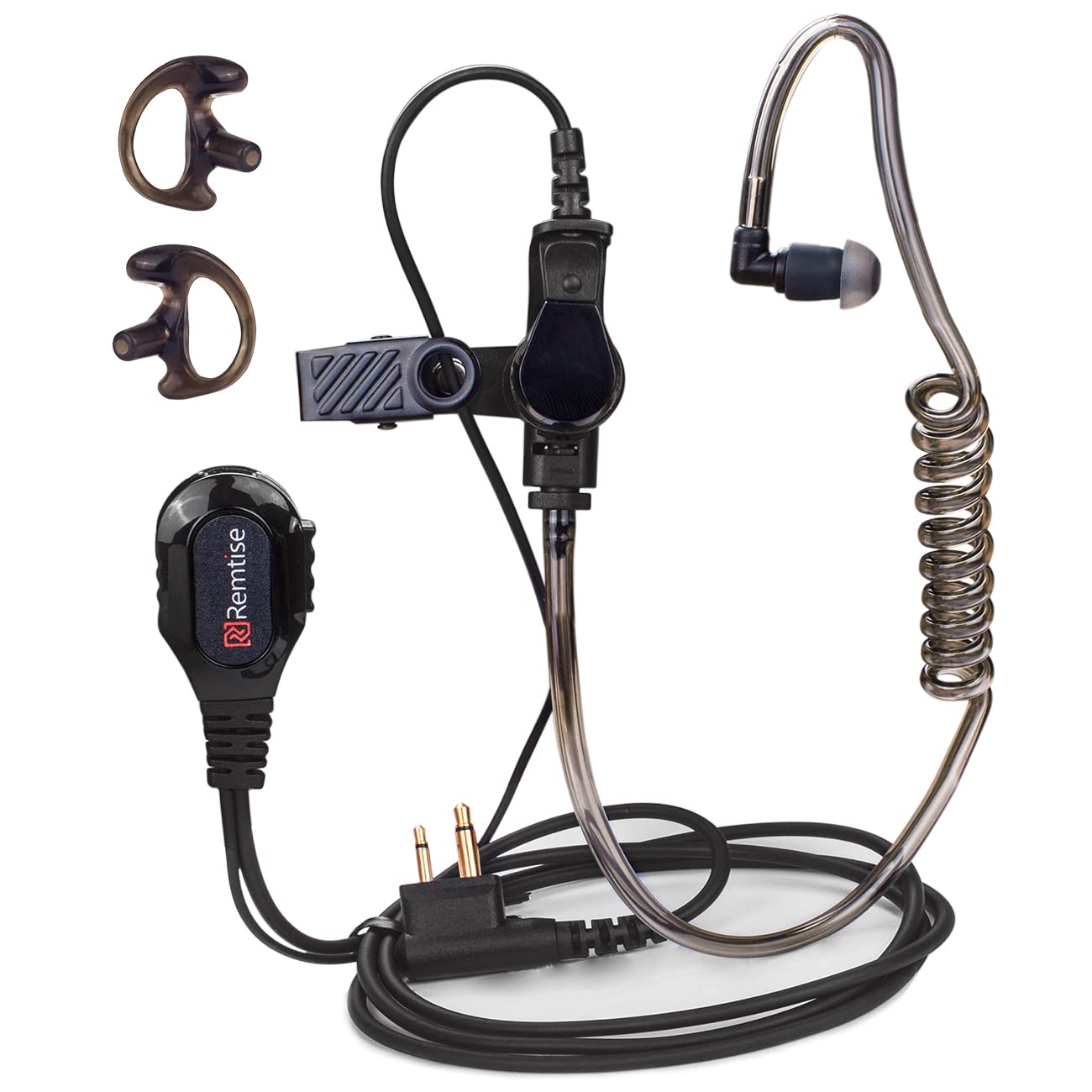 Motorola Walkie Talkie Earpiece with Microphone - BPR40/CP/CLS/DTR/PR/RDU/RMU Series Compatible Surveillance Headset (Black) | Secure Communication for Security Guards, Event Staff & Construction Workers
