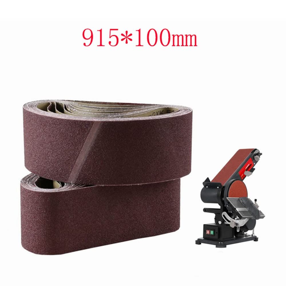 15PCS Sanding Belt Set 100 x 915mm (3 Each of 80/120/150/240/400 Grit) for Belt Sander - Woodworking, Metal Grinding & Rust Removal - Perfect for DIY Projects & Professional Use