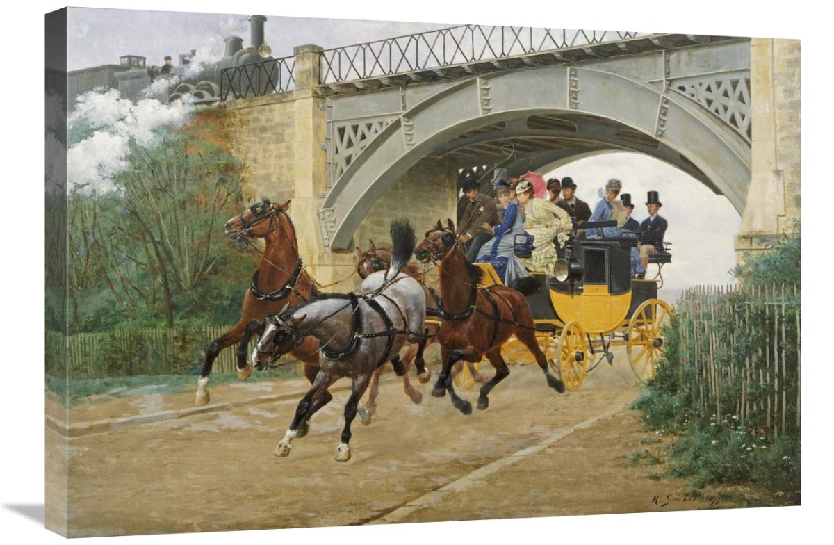 30 Inch Startled by Steam Art Print by Jean Richard Goubie - Elegant Wall Decor for Living Room, Bedroom & Office