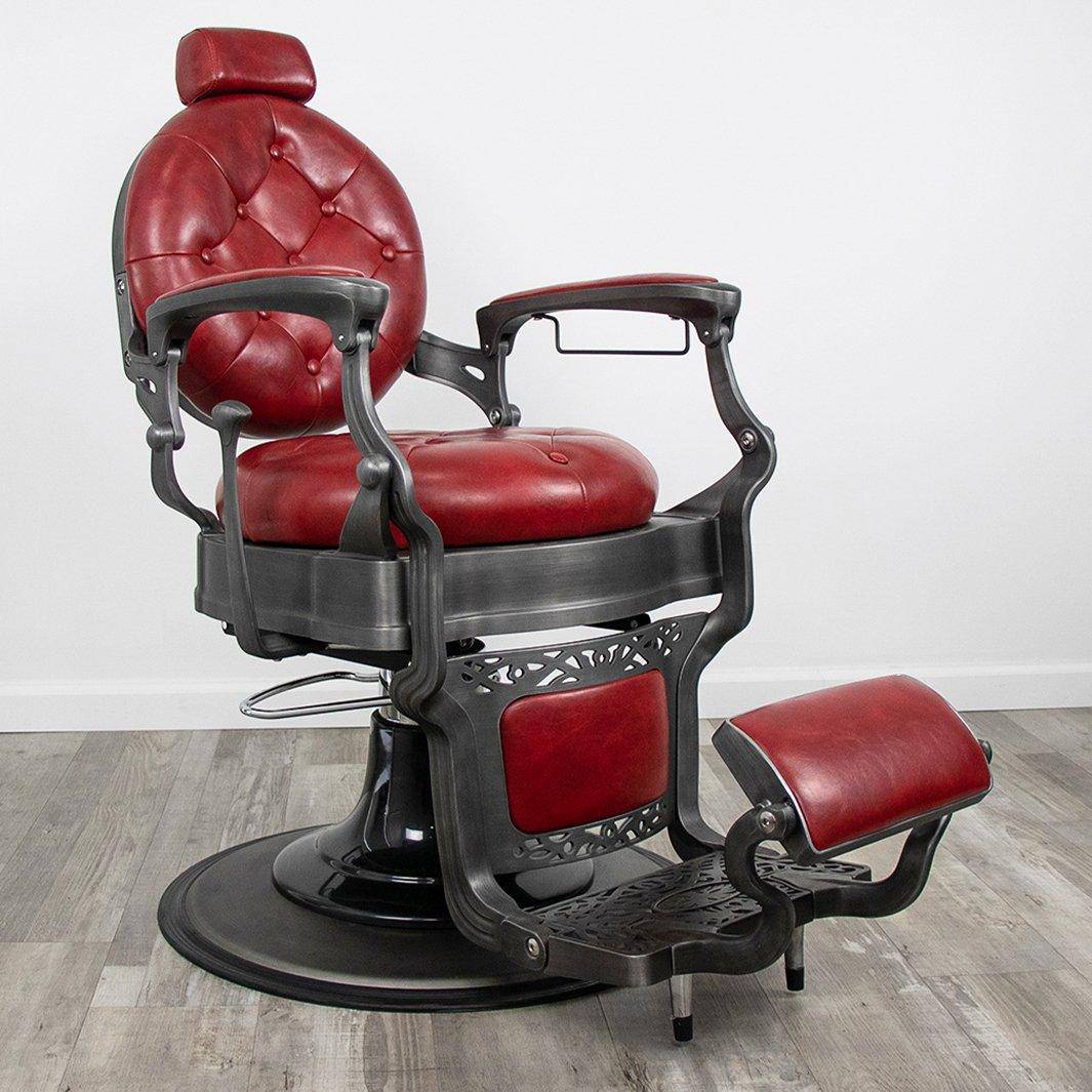 Professional Barber Chair for Salon & Home Use - Heavy Duty Hydraulic Styling Chair with Adjustable Height & Reclining Backrest - Perfect for Haircuts, Shaves & Styling