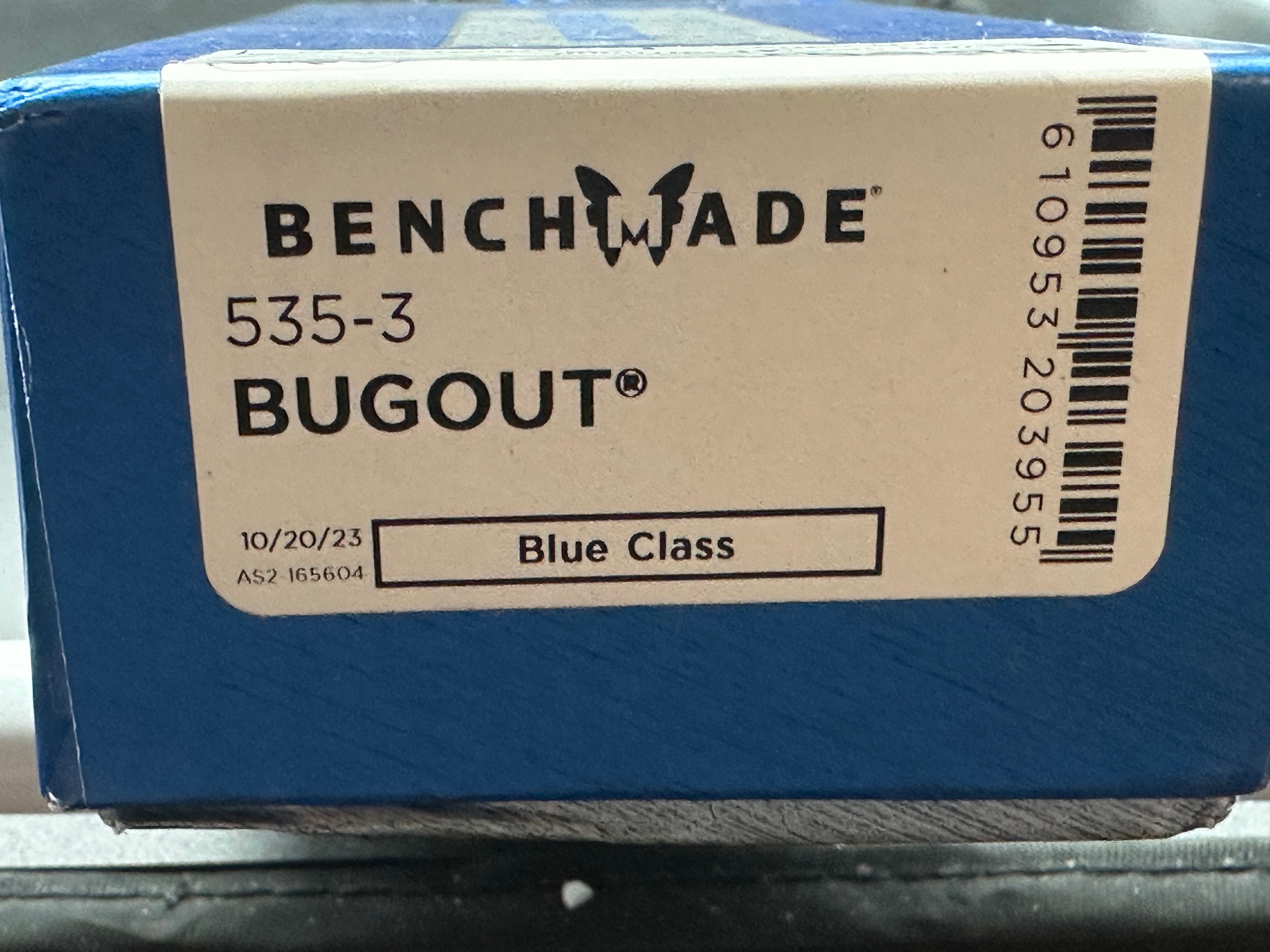Benchmade 535-3 Bugout Folding Knife - CPM S90V Steel Blade & Carbon Fiber Handle - EDC, Outdoor, Camping, Hiking Gear
