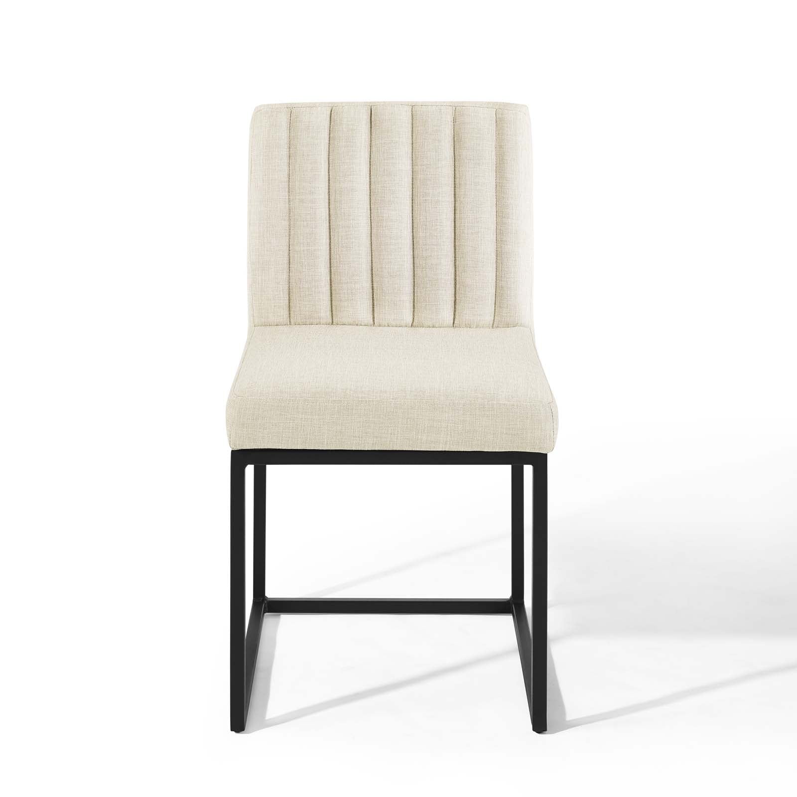 Elegant Upholstered Carriage Dining Chairs Set of 2 - Comfortable Fabric Armchairs for Formal Dining Room & Kitchen Breakfast Nook