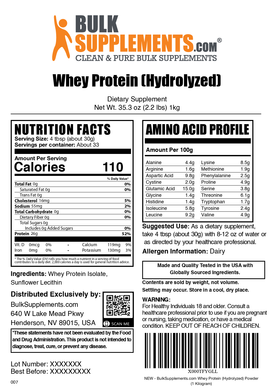 Premium Hydrolyzed Whey Protein Isolate Powder - Fast Absorption, Muscle Recovery & Growth - Ideal for Post-Workout, Meal Replacement & Fitness Enthusiasts
