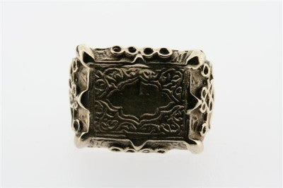 Vintage Bronze Deco Seal Ring - Elegant Art Deco Style Jewelry for Women & Men - Perfect for Weddings, Parties & Special Occasions