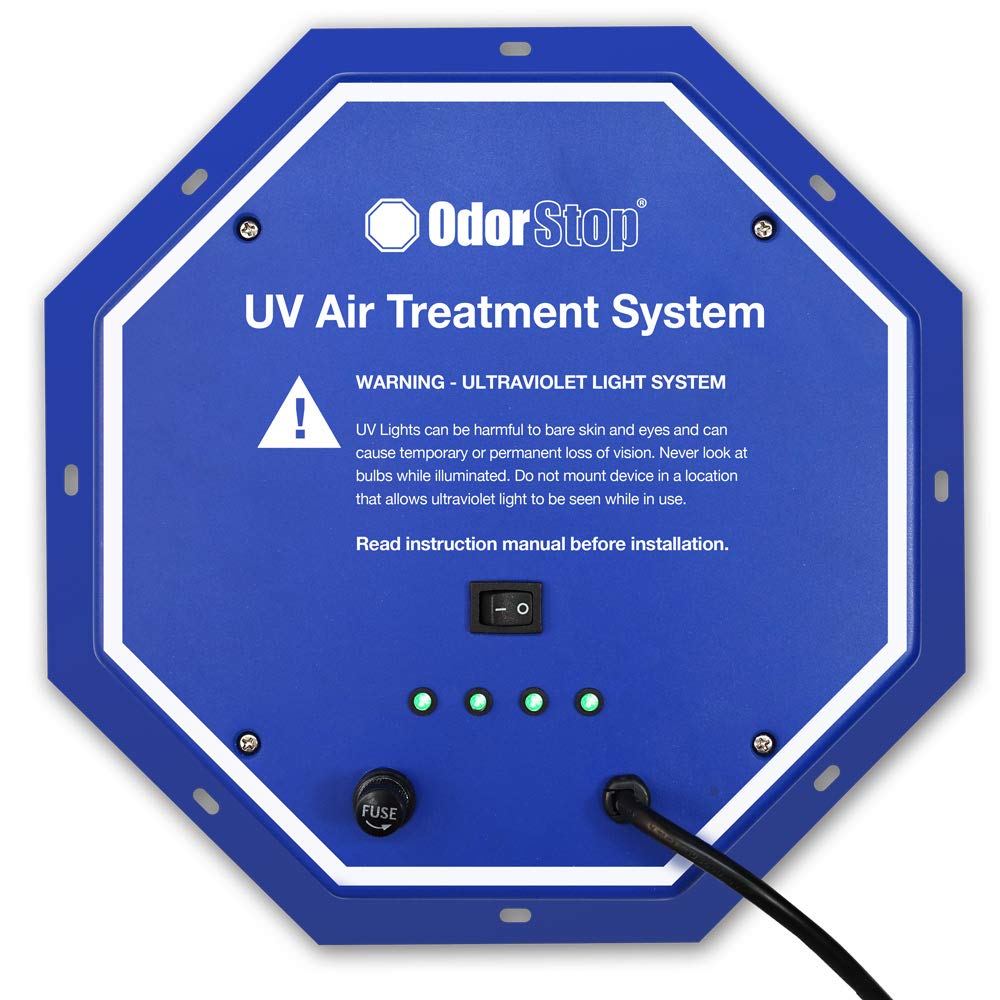 OdorStop OS36PRO1 UV Air Purifier - 36W Energy Efficient Air Sanitizer with Smart Airflow Sensor & 16