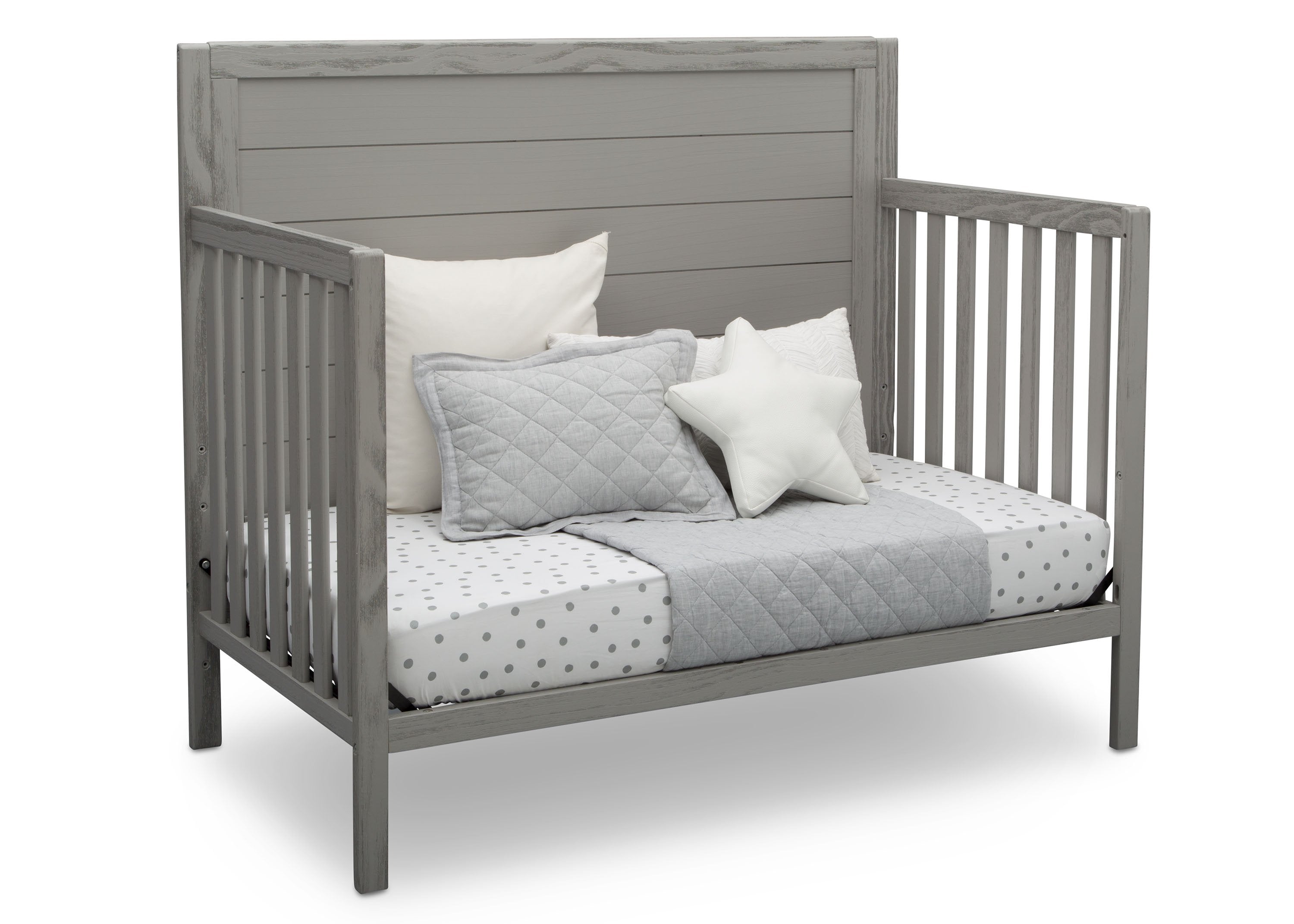 Cambridge 4-in-1 Convertible Baby Crib - Toddler Bed & Daybed with Mattress - Nursery Furniture for Boys & Girls - Perfect for Bedrooms, Daycare & Guest Rooms