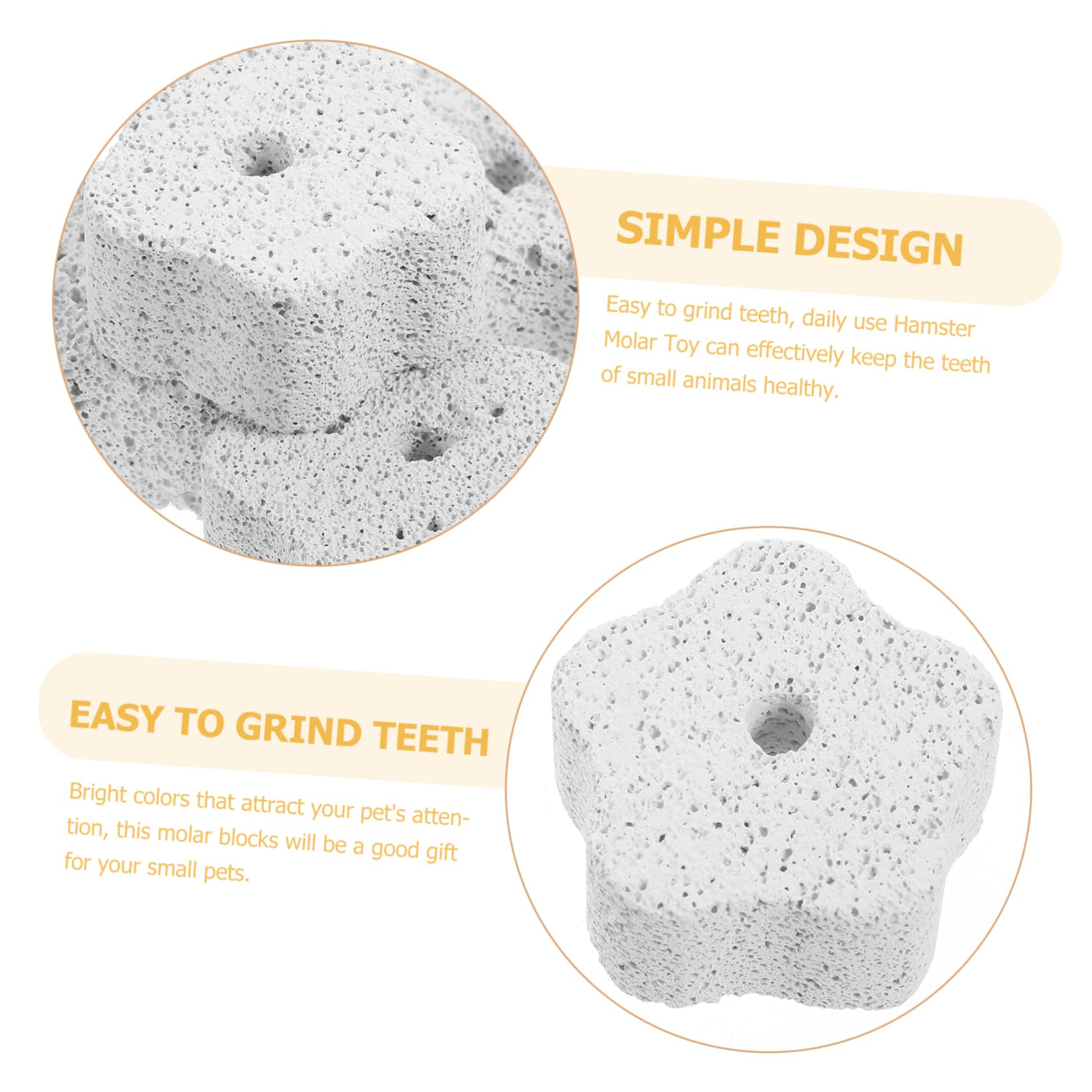 BESPORTBLE 10pcs Guinea Pig Toys & Chinchilla Chew Stones - Natural Molar Stones for Hamsters, Rabbits & Small Pets - Promotes Dental Health & Prevents Boredom - Perfect for Cage Enrichment & Playtime Activities