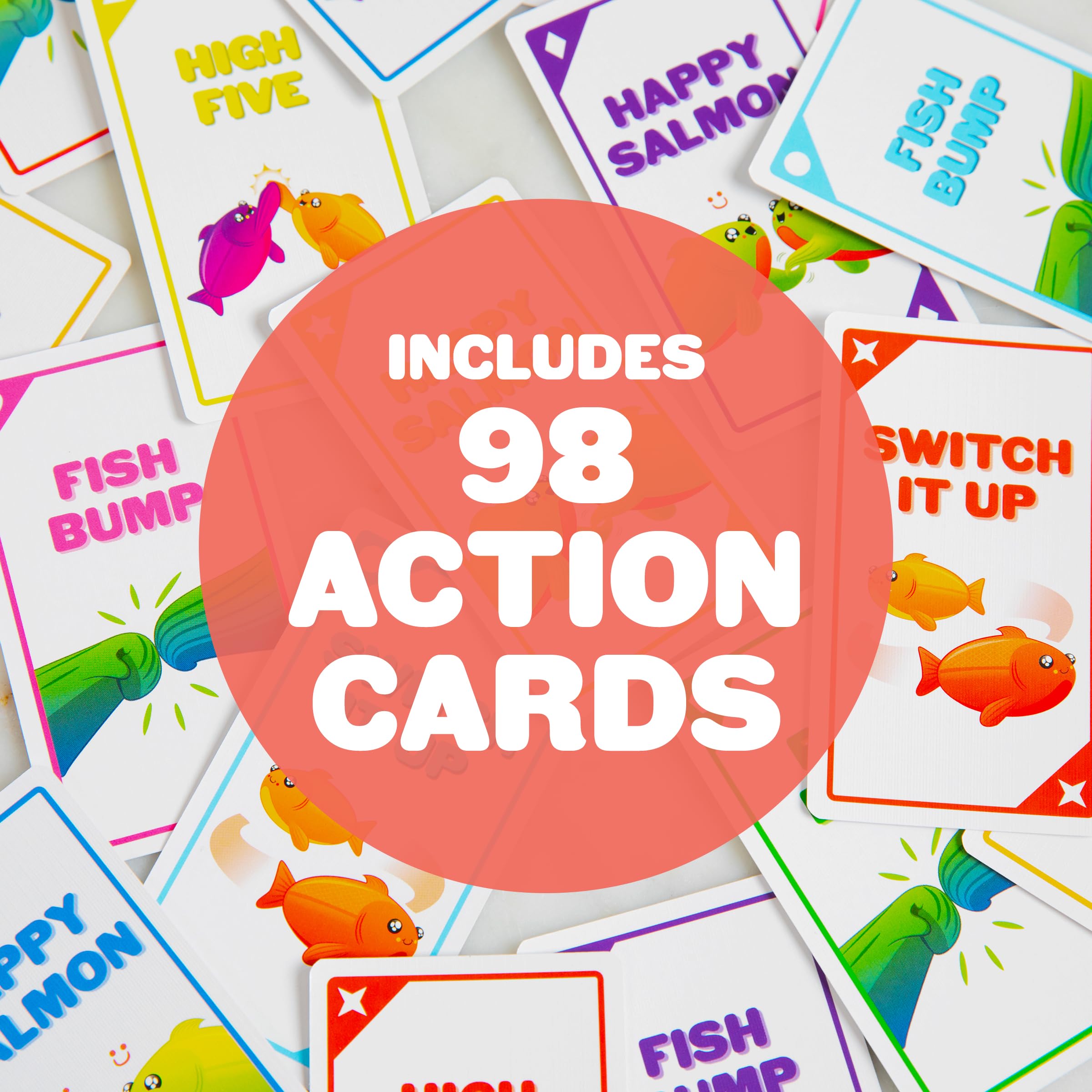 Happy Salmon by Exploding Kittens - Fast-Paced Family Card Game for Adults, Teens & Kids - Perfect for Parties, Game Nights & Classroom Activities