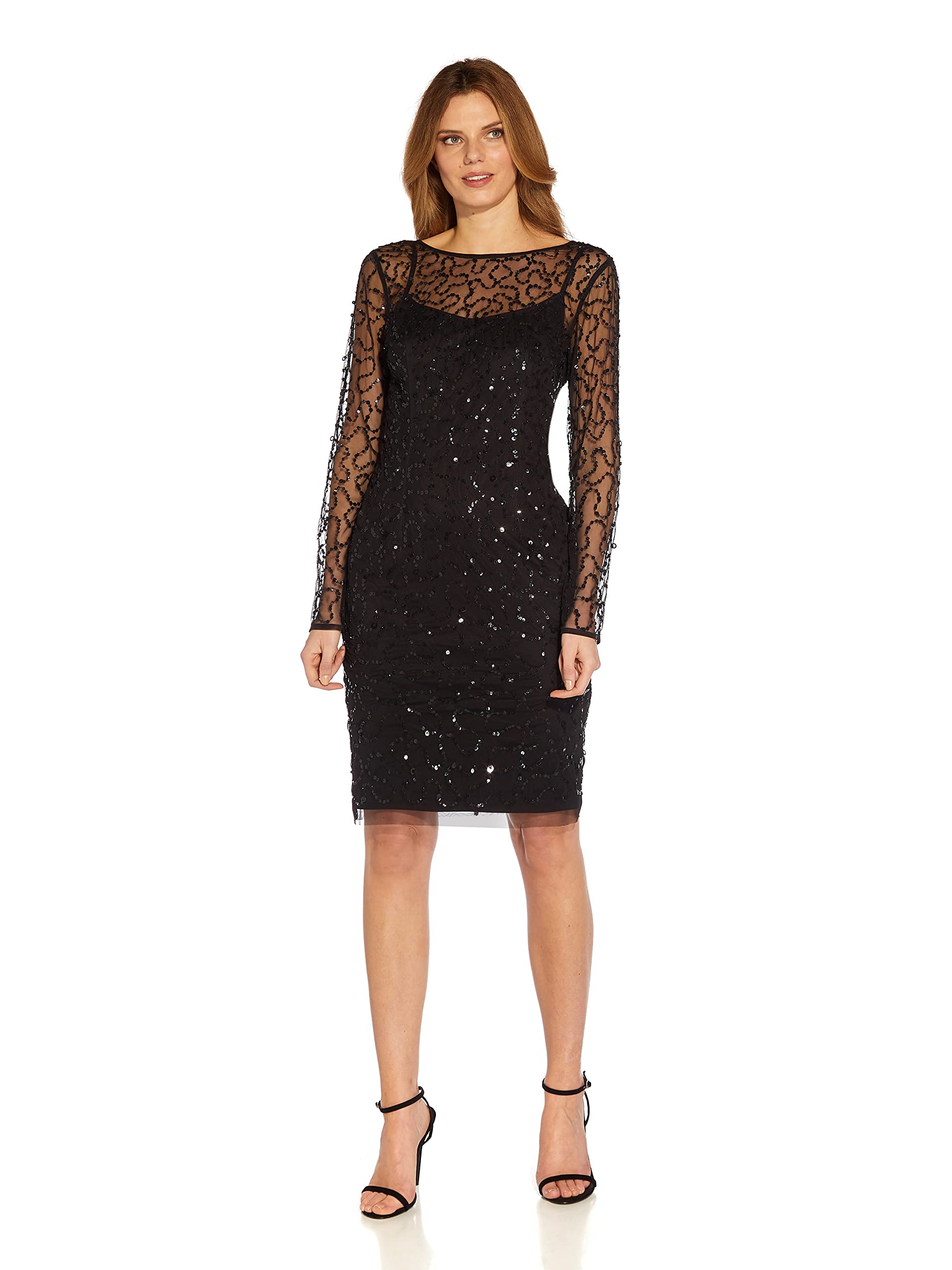 Adrianna Papell Women's Beaded Cocktail Short Dress - Perfect for Parties, Weddings & Special Occasions