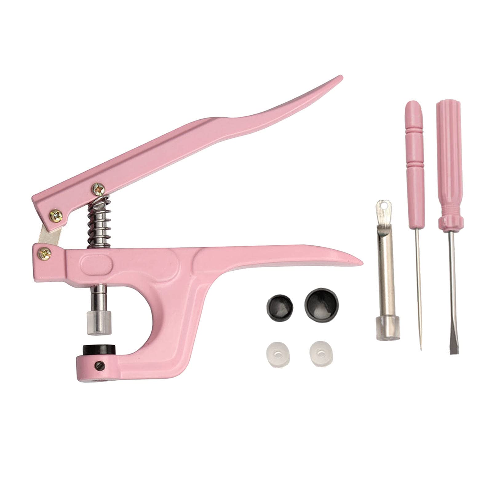 Newmind DIY Craft Snap Fastener Pliers - Professional Snaps Installation Hand Tool for Clothing, Diaper, Bibs Fastening (Pink) - Perfect for Sewing Projects, Baby Clothes & DIY Fashion Accessories