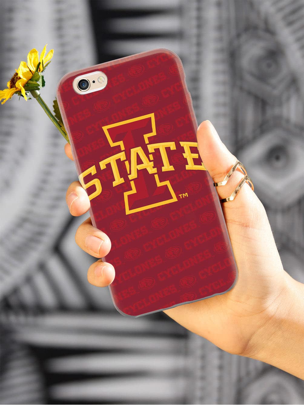3D Textured Shockproof iPhone 15 Pro Max Case - ISU Iowa State University Design - Rubber Bumper Protective Cover for Apple iPhone 15 Pro Max - Perfect for School, Work & Outdoor Activities