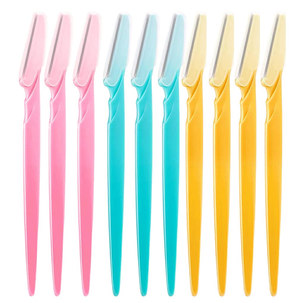 10 Pack Eyebrow Trimmers - Ergonomic Precision Epilator & Shaver for Perfect Brows - Ideal for Home, Salon, and Travel Grooming