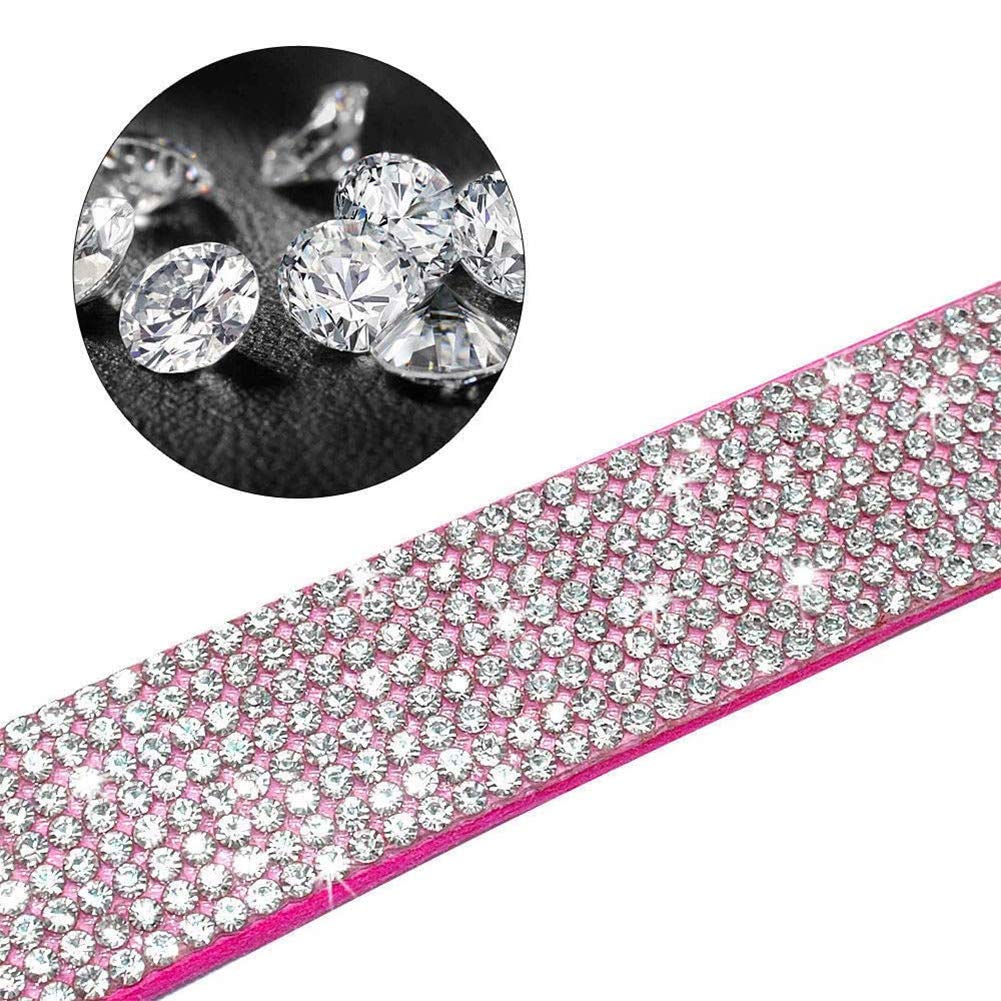 Sparkling Rhinestone Dog Collar & Leash Set - Crystal Diamond Pet Collar for Small & Medium Dogs - Cute Dazzling Cat & Dog Accessories - Perfect for Parties, Weddings & Special Occasions