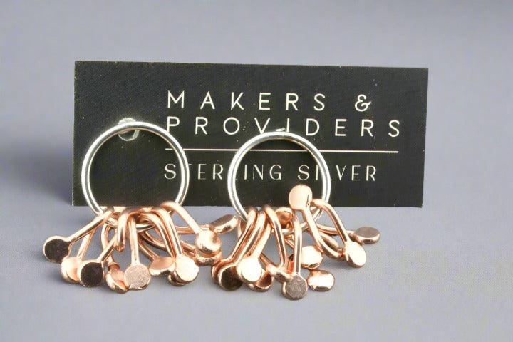 Sakura Circle Stud Earrings - Rose Gold & Silver Plated for Women - Perfect for Casual Wear, Parties & Gifts