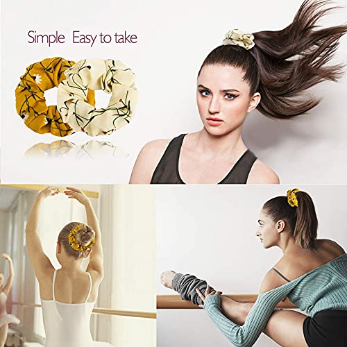 Shidara Chiffon Scrunchies for Women & Girls – Soft Elastic Hair Bands, Scrunchy Hair Ties (8-Piece Set, Multi-Color) – Perfect for School, Work, Gym & Everyday Styling