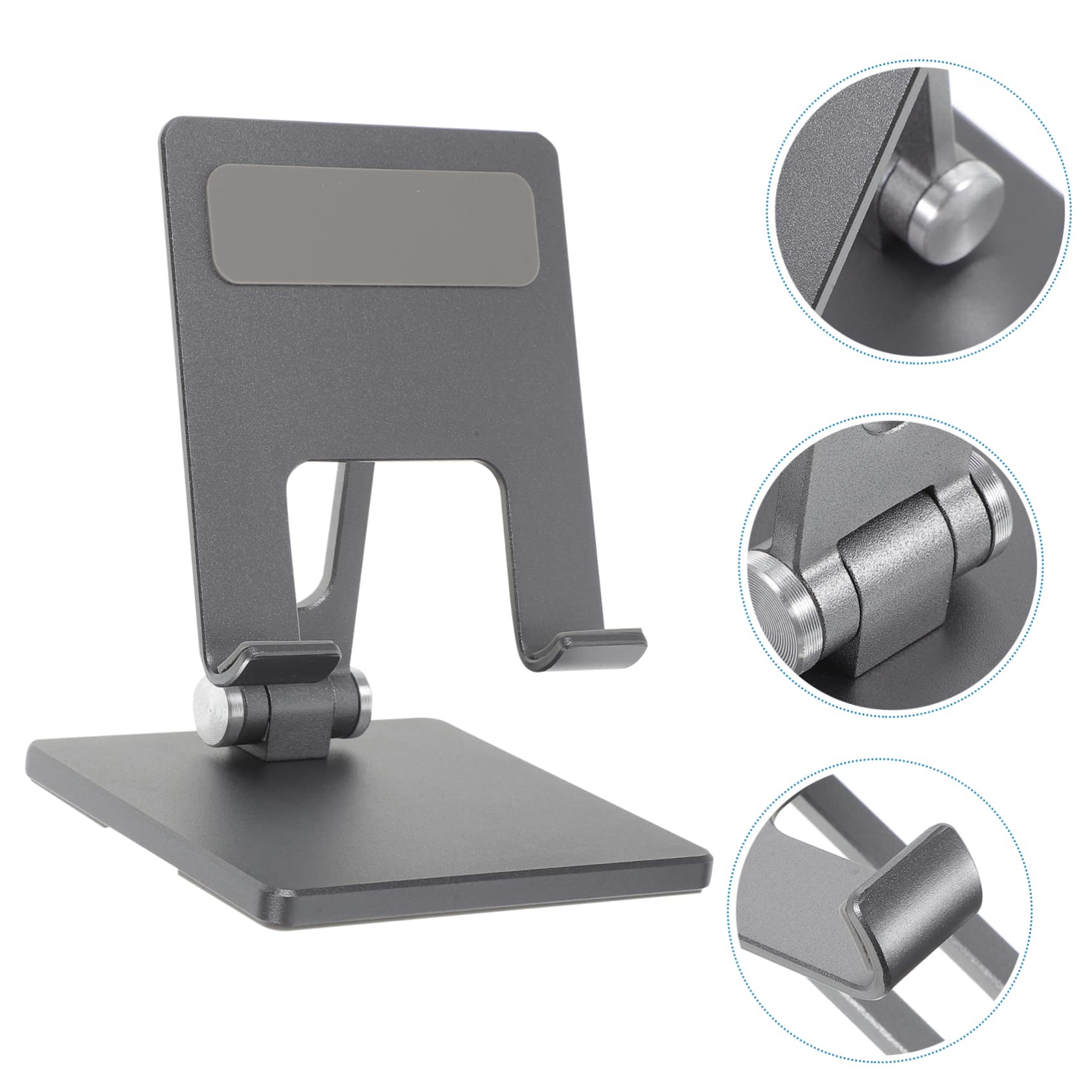 OSALADI 10-Pack Adjustable Metal Tablet Stands for Desk - Foldable Portable Monitor Holder for Laptop, iPad, Pro - Perfect for Home Office, Gaming & Kitchen Use