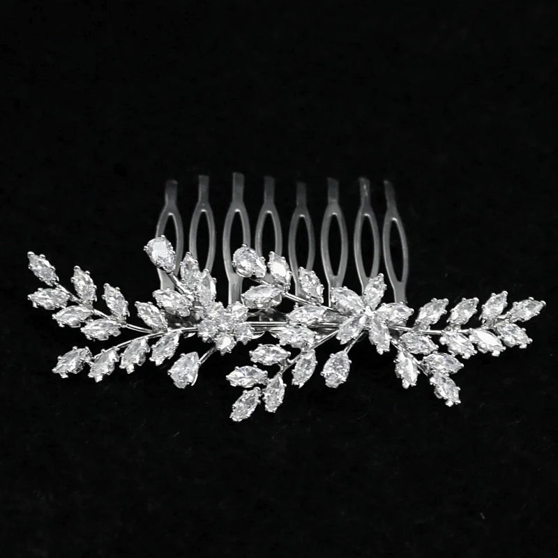 Elegant Silver Bridal Hair Comb with Sparkling Crystals - Perfect for Weddings, Prom & Special Occasions | A7802