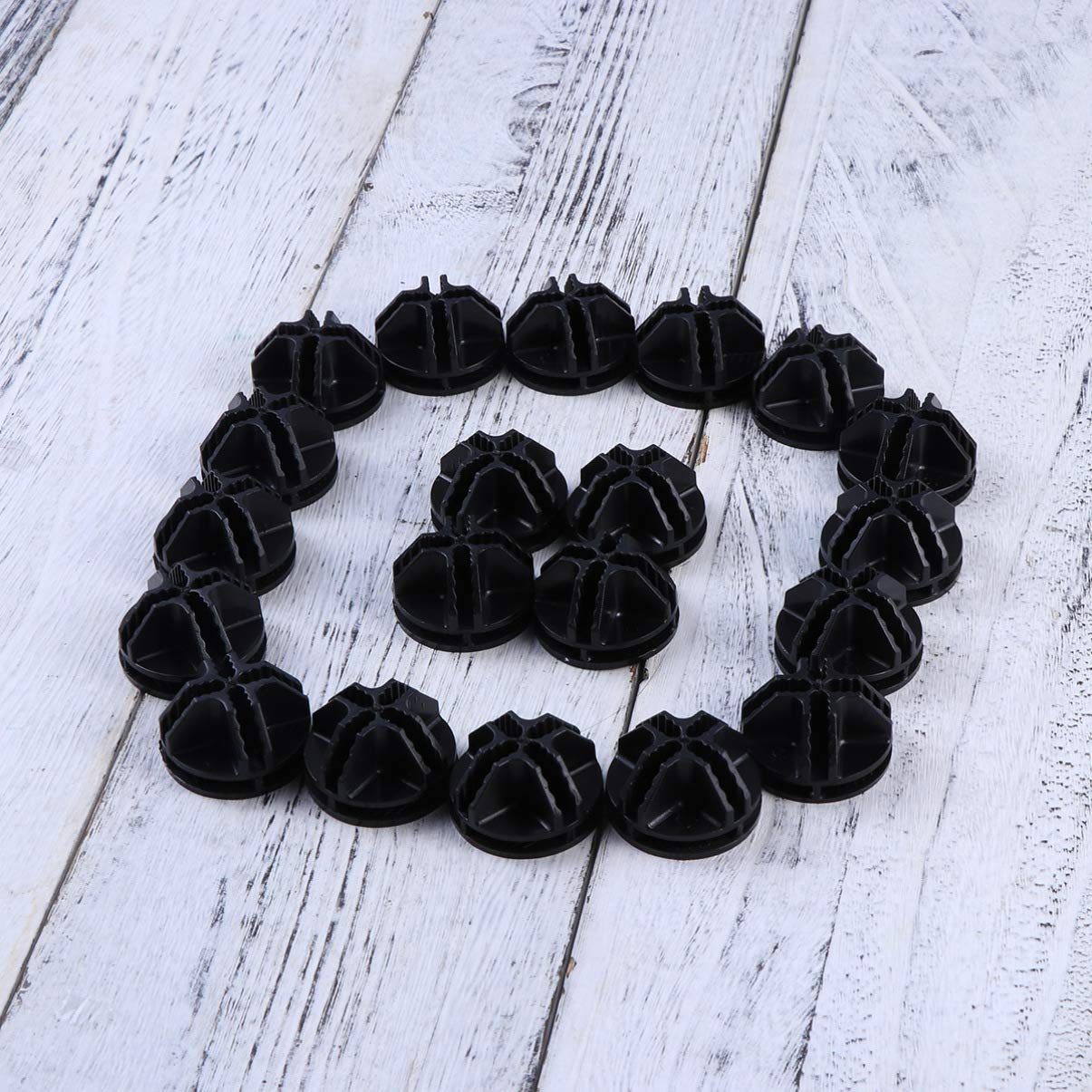 20Pcs Black Plastic Storage Cube Connectors - Wire Cube Connectors for Modular Closet Organizer & Wire Grid Shelving - Perfect for Home, Office, and Garage Storage Solutions